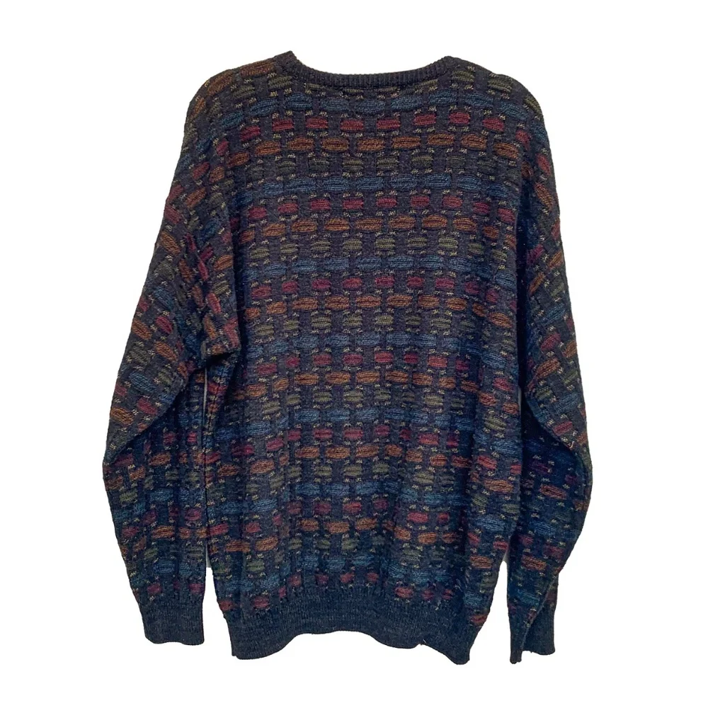 Fenzia Large Men's Pullover Sweater Academia Grandpacore Academia 90s‎